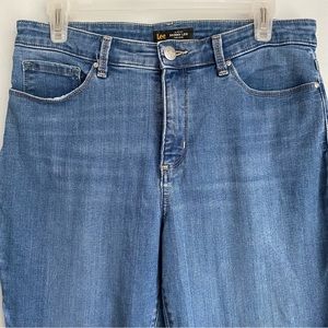 Lee Slim Fit Skinny Leg Mid Rise Blue Jeans Size 12 Short